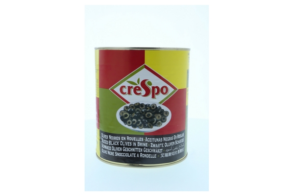 CRESPO SLICED BLACK OLIVES 2840ML